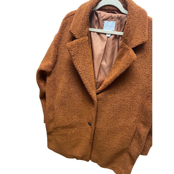 Daily Ritual Brown Oversized Winter Teddy Coat - Picture 4 of 12